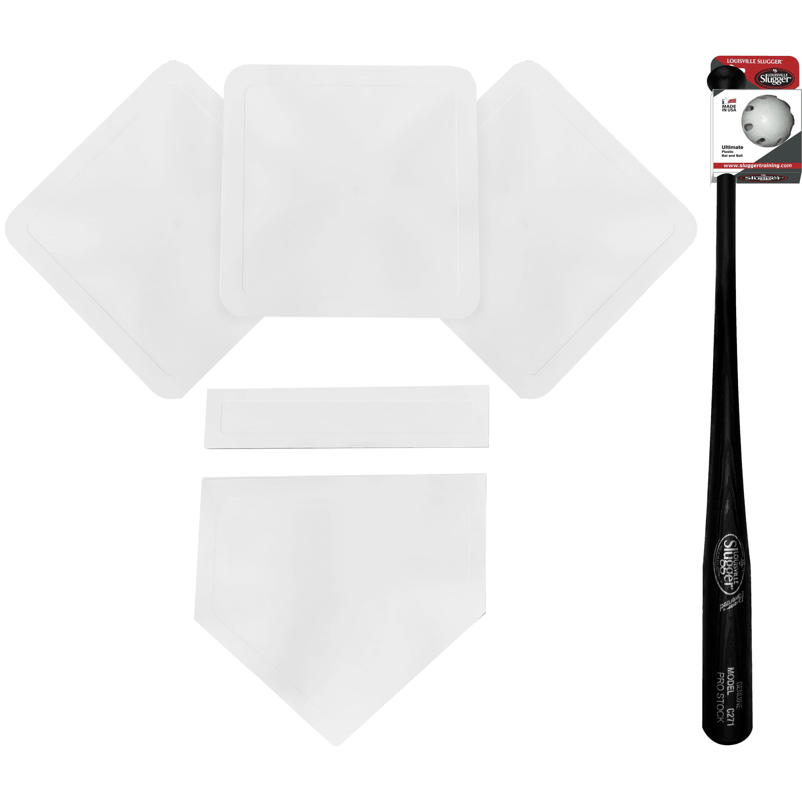 Plastic Baseball Bat, Ball and Bases Combo