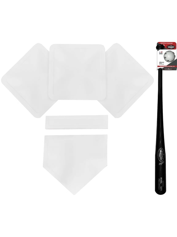 Plastic Baseball Bat, Ball and Bases Combo