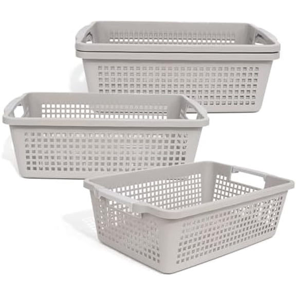 Plastic Basket, 4 Pack Plastic Storage Baskets Paper Letter Organizer Tray, Storage Tray Baskets For Nursery, School, Office, Countertops, 15X9.8X4.7$$Home Decor, Kitchen, & Other