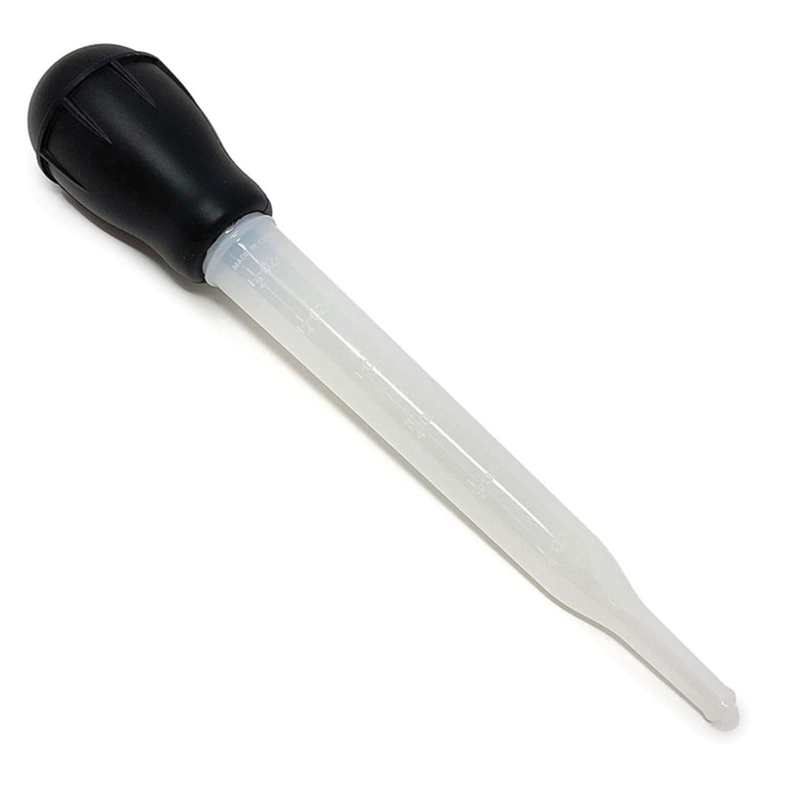 Black)Stainless Steel Turkey Baster Metal Turkey Baster Syringe Silicone  Bul HD