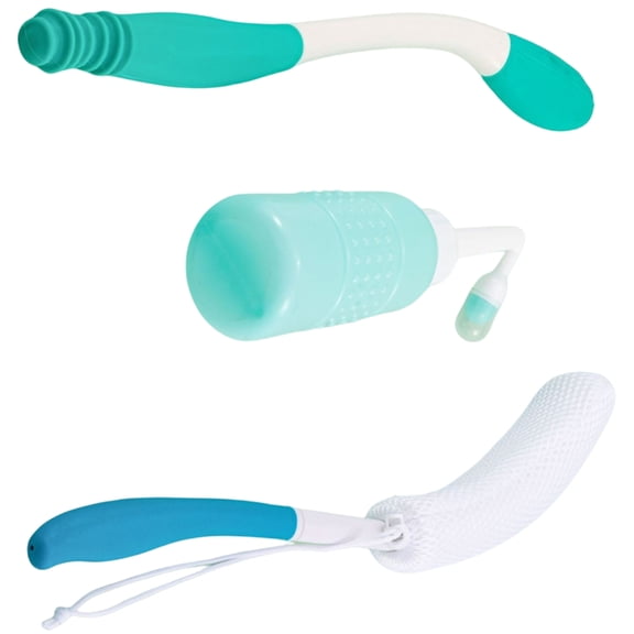 Plastic Bathroom Aid Set For Seniors Pregnant Women Butt Wiper Tools