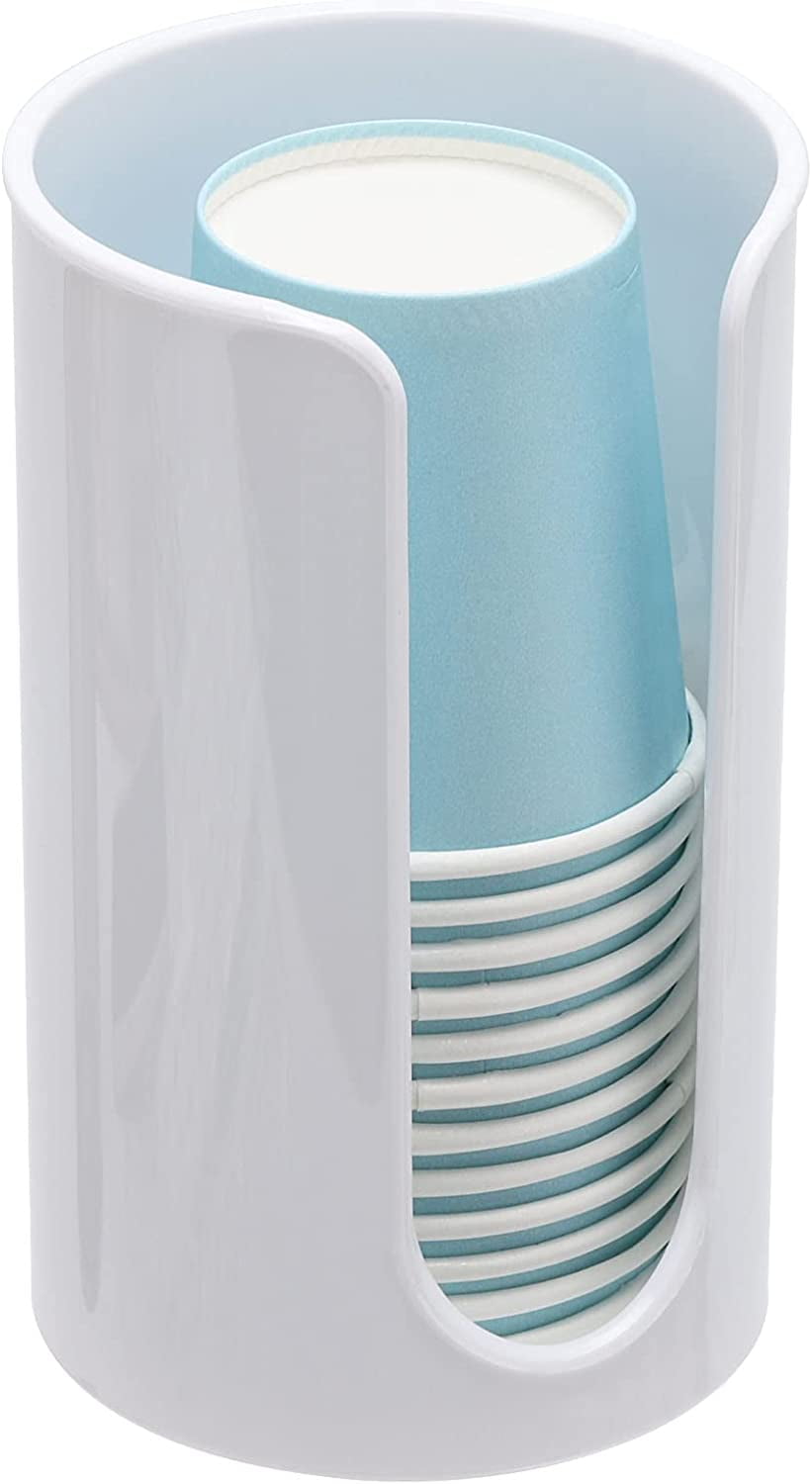 Plastic Bathroom Cup Dispenser, 3 oz Small Disposable Paper Cups Holder for Bathroom Vanity