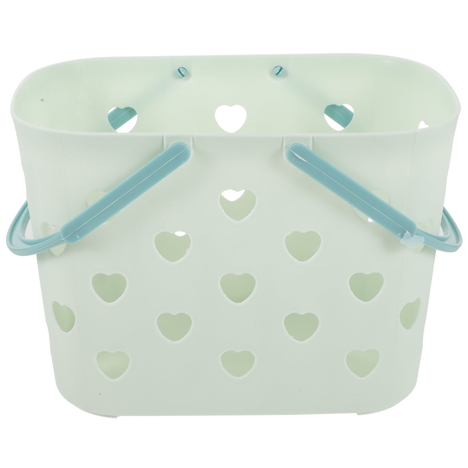Plastic Bathroom Storage Tote Hand Basket (Green)