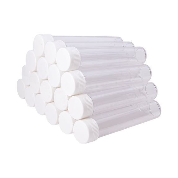 Plastic Bead Containers Bottle Clear 130x25mm DIY