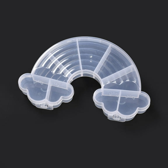 Plastic Bead Containers for Small Parts Hardware and Craft Rainbow Clear 9x14.8x2.3cm 27pc