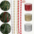 thumbnail image 1 of Plastic Bead Garland Christmas Ornaments, Shiny Beaded Chain Tree Hanging Decor, Festive Strand Pendant for Indoor Home Party for Christmas, Winter & New Year Holiday Celebrations, 1 of 5