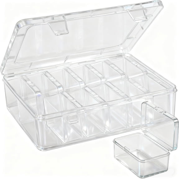 Plastic Bead Organizer Case 3 Count Medium Size Craft Storage