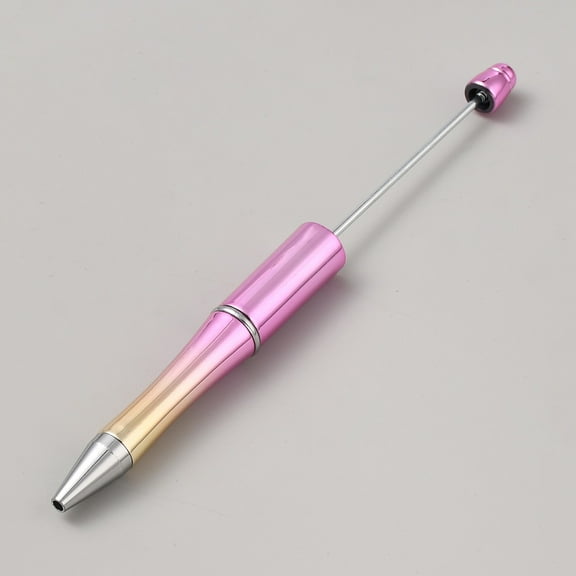 Plastic Beadable Pens Ball-Point Pen for DIY Personalized Pen with Jewelry Bead Pearl Pink 147~151x11.5mm Plastic