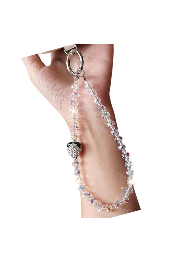 Plastic Beaded Phone Chain Pendant Telephone Lanyard Cellphone Rope Bracelets Fashion Keyring Keychain For Women Jewelry