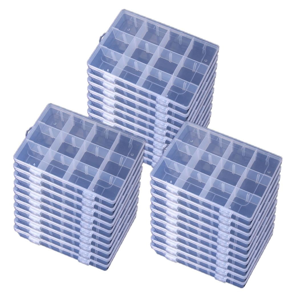 Plastic Beads Organizers 30 Slots Jewelry Making Supplies Storage Case