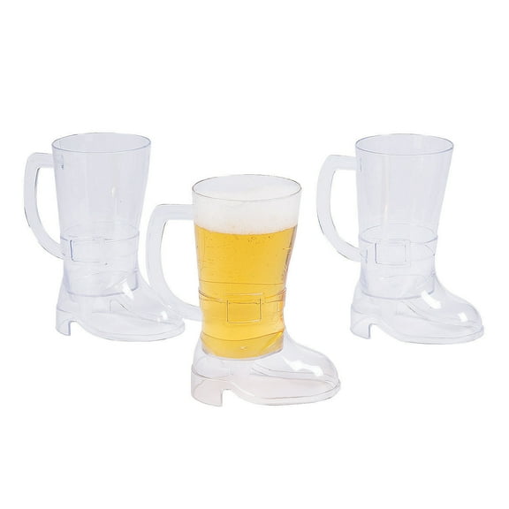 Plastic Beer Steins - Party Supplies - 12 Pieces