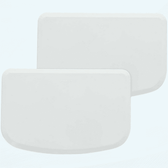Plastic Bench Scraper for Baking - The Perfect Bowl Scraper, Dish Scraper, Bread Cutter, Dough Cutter, and Dough Scraper - Good Grip Pan Scraper for Kitchen Baking Tools 2 Piece, White - By RamPro