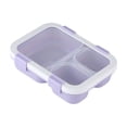 thumbnail image 1 of Plastic Bento Box,Rectangular Buckle Airtight Leakproof Portable Divided Lunch Container | Office Meal Prep Container | Refrigerator Food Storage | Perfect for Outdoor Travel & Picnic,Purple, 1 of 7