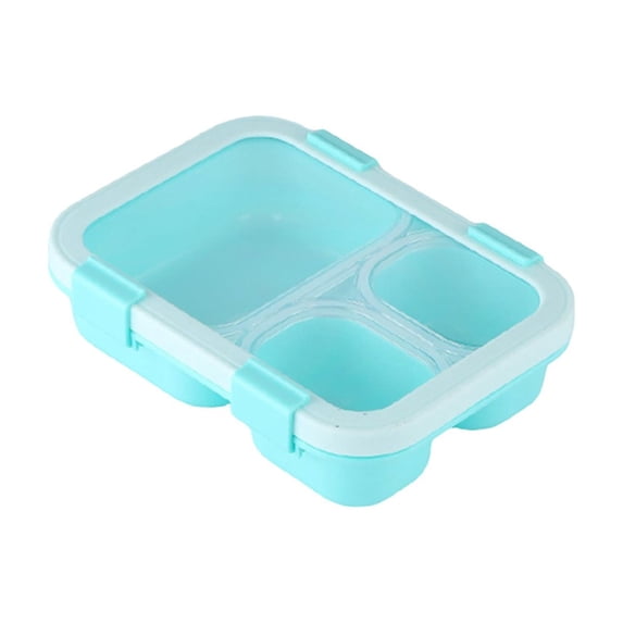 Plastic Bento Box,Rectangular Buckle Airtight Leakproof Portable Divided Lunch Container | Office Meal Prep Container | Refrigerator Food Storage | Perfect for Outdoor Travel & Picnic,Blue