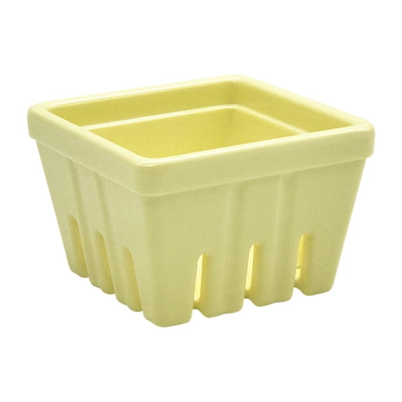 Plastic Berry Basket, Berry Bowl with Holes, Square Kitchen Fruit Basket, 4" Colander Cute Small Container for Strawberry, Grape, Cherry, Berries