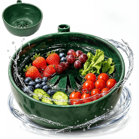 Plastic Berry Washing Bowl, Self-Spinnin Berry Washing Bowl, 360 Degree Cleaning Fruit Swirl Colander Center Cone, Dynamic Swirl Cleaning Basket For Fruit Lovers