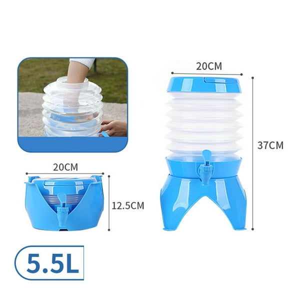 Plastic Beverage Dispenser with Faucet and Stand for Outdoor Picnics and BBQs