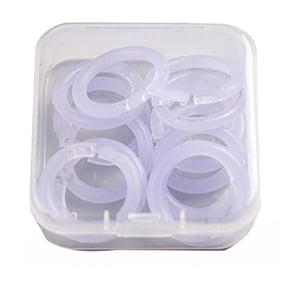 Plastic Binder Rings, 20Pcs/Box Transparent Pastel Binder Rings, Snap Open Plastic Book Binding Rings, Notebook Paper Fastener Rings, Portable Storage Box Card Binder Circles, Reusable Ring Clips