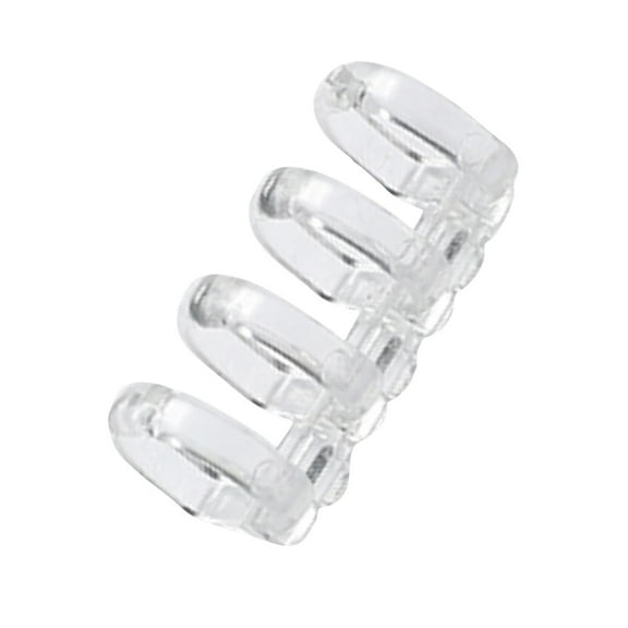 Plastic Binding Spines, 4-Ring Loose Leaf Binding Rings 1.65 x 0.63 In, Snap-Open Wrist-Friendly Comb Binding Strips for DIY Planners, Clear