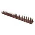 thumbnail image 1 of Plastic Bird Spikes, 17.72-Inch Bird Deterrent Strip with Breakaway Sections for Pigeons on Fence, Roof, Railing and Ledge, Brown, 1 of 8
