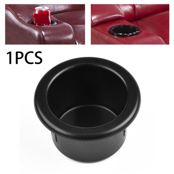 Plastic Black Cup Water Drink Holder Recessed For RV Car Marine Boat Trailer