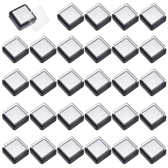 Plastic Blank Ink Pad No Ink Fingerprint Uninked Ink Stamp Pad for DIY Painting Scrapbooking Craft with Sponge Inside White 33x33x16.5mm diy