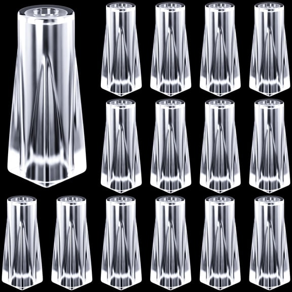 Plastic Blind Cord Pull Knobs 40pcs Clear 1.3 x 0.5 Inches 4mm Hole
