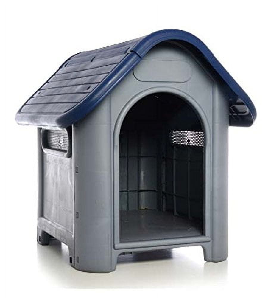 Plastic Blue Dog Pet House 29.13x22.44x25.98 for Small to Medium Dog