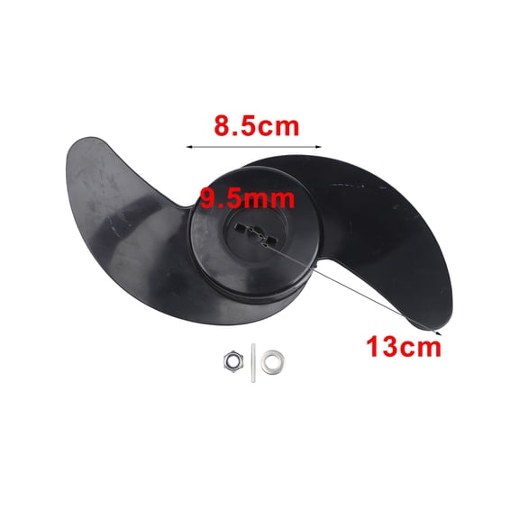 Plastic Boat Propeller For Electric Trolling Motor, for SUNELEXE Savylor For AQUA Marina Watersnake 26/30/40lb X90 X120, Includes Pin Nut(B)