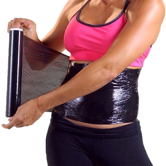 Plastic Body Wrap Film 2362 Inches Black Fitness Sweat Wrapping Tape for Sauna Shaping