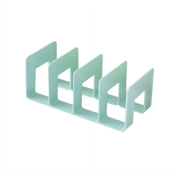 Plastic Bookend Four-Shelf Desktop File Storage Display Bookshelf Office Organizational Tool for Home Use