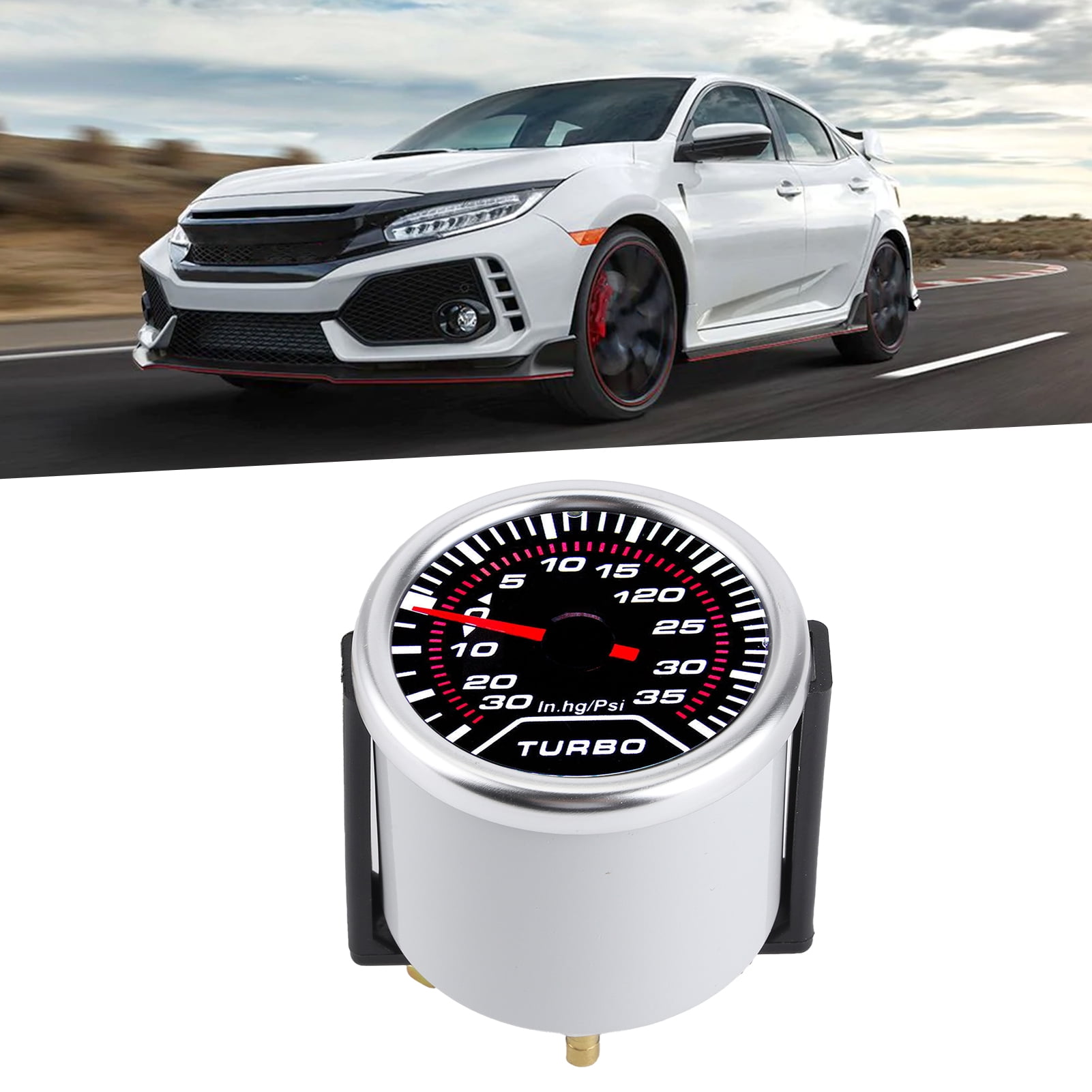 Plastic Boost Gauge, Universal Boost Gauge Vacuum Pressure Meter 35PSI