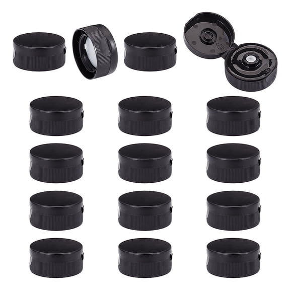 Plastic Bottle Caps Column Black 53x24mm Hole: 10mm Inner Diameter: 35mm DIY