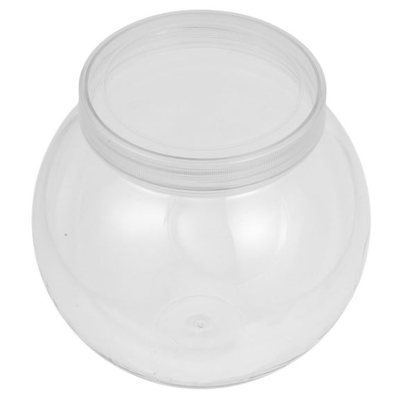 Plastic Bottle Fish Bowl with Lid Tank Storage Jars Transparent
