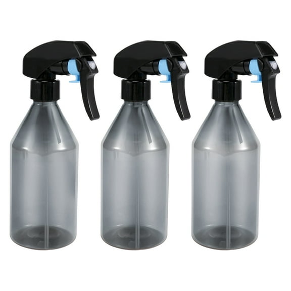 Plastic Bottles for Cleaning Solutions,10OZ Reusable Empty Container with Black Trigger Sprayer, 3Pack