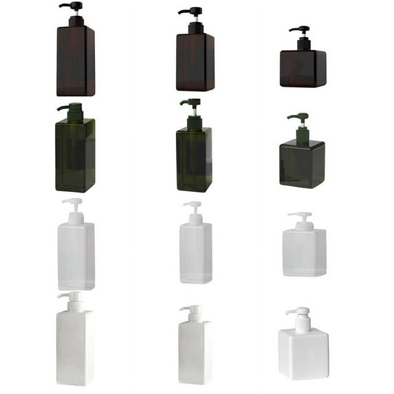 Plastic Bottles with Pump Dispenser, Clear Refillable, BPA Free for Body Wash, Moisturizer, Face Cream, Liquid Soap