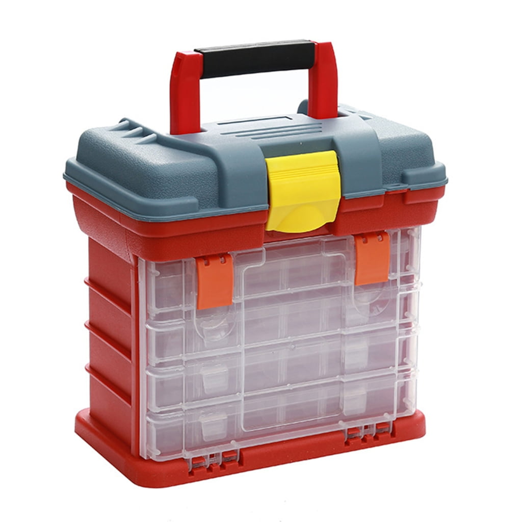 Plastic Box Organizer with Adjustable Compartment, Sewing Organizer, Craft & Art Supply Multipurpose Storage Box