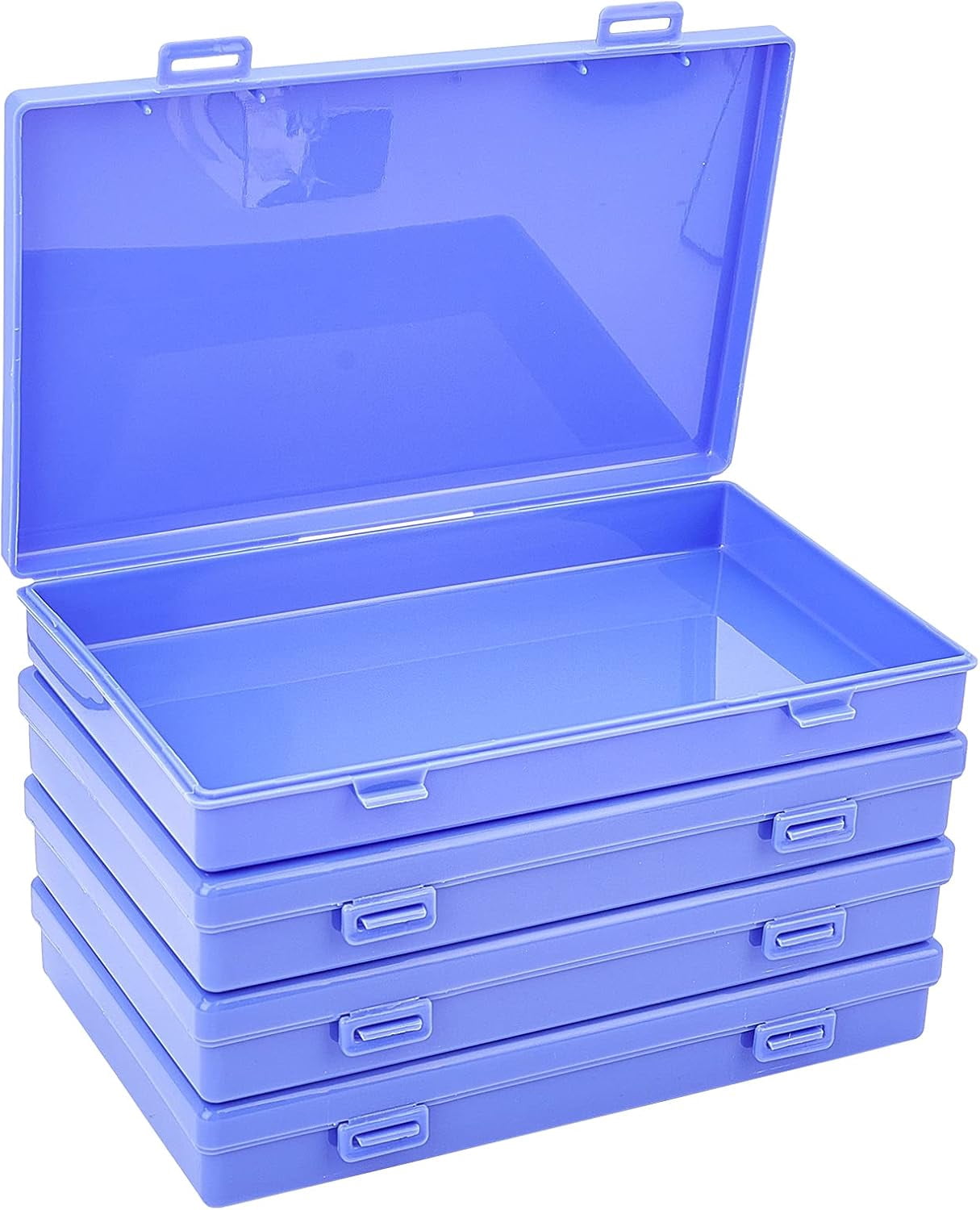 Plastic Boxes Bead Storage Containers Rectangle Blue Violet 17.5x11.2x2 ...