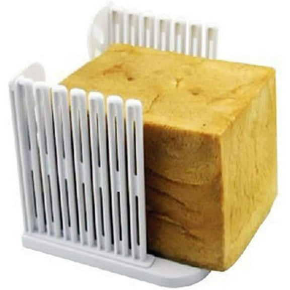 Plastic Bread Slicer for Homemade Bread Foldable Toast Slicer Adjustable Width Bread Slicing Guide Bread Cutter Mold for Sandwich Bagel Bread Toast Loaf DIY Kitchen Baking