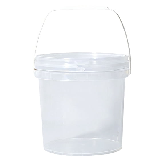 Plastic Bucket with Screw Lid and Handle, Food Grade Storage Container for Kitchen, Freezer, Reusable Plastic Bucket for Cleaning Car Wash Paint Garden Outdoor, 1 Pc, 7.08x7.08"