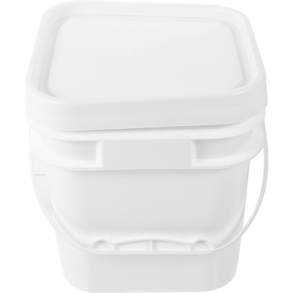Plastic Bucket with Handle Lid Reusable Paint Bucket Oil Paint Pail