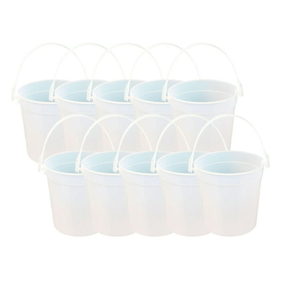 Buckets for Drinks 32oz Buckets with Lids and Handles Snowflake Cookie Drink Bucket for Drinks Snacks Summer Pool Party and Supplies