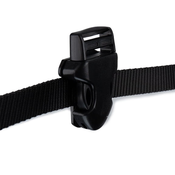 Plastic Buckle - 1 Inch or 25mm Inner Webbing Diameter - Extra Glide Bar - Comes with Open Back Clip - Black 100 Pack