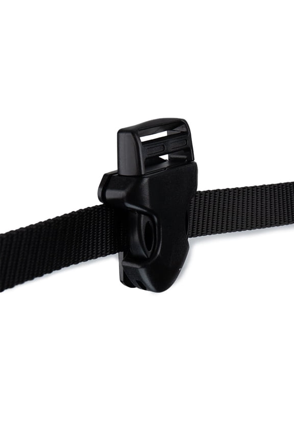 Plastic Buckle - 1 Inch or 25mm Inner Webbing Diameter - Extra Glide Bar - Comes with Open Back Clip - Black 25 Pack