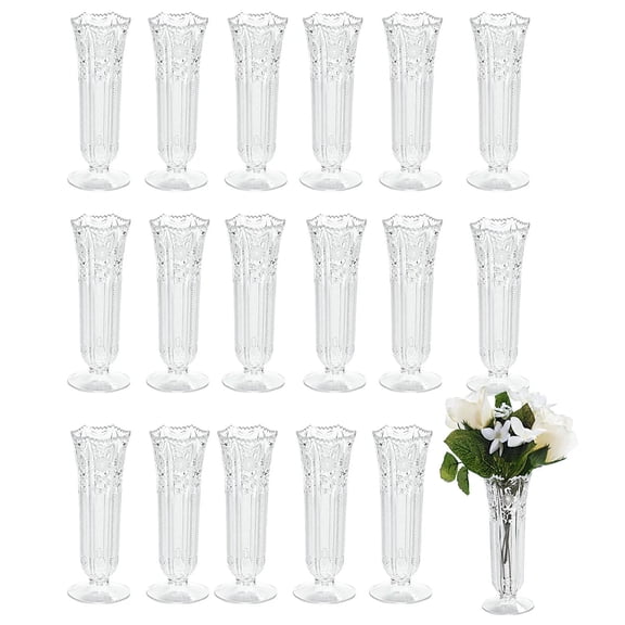 Bulk Plastic Bud Vases - 36 Pc.