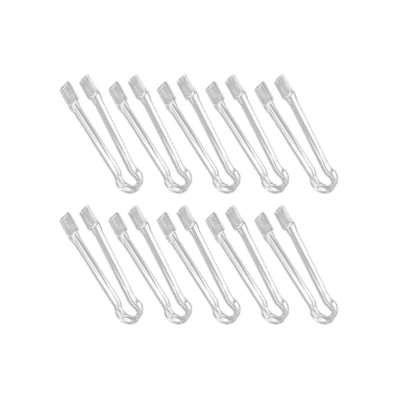 Plastic Buffet Serving Tongs 10 Pcs, Clear Kitchen Tongs Mini Serving Utensil Tongs for Ice Salad Buffet Barbecue Cookies, 6.3 Inches, Clear