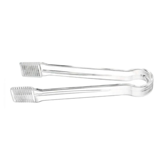 Plastic Buffet Serving Tongs, Durable Plastic Tongs for Serving, Clear Kitchen Tongs Mini Serving Utensil Tongs for Food Ice Salad Buffet Barbecue Cookies, 1 Pcs, 6.3x1.4"