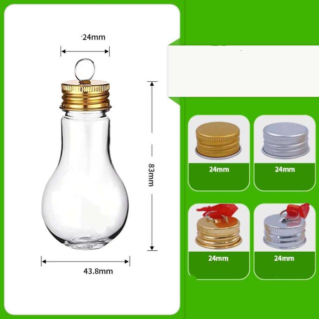 Plastic Bulb Jar Light Bulb Shaped Acrylic Candy Boxes Fillable Plastic