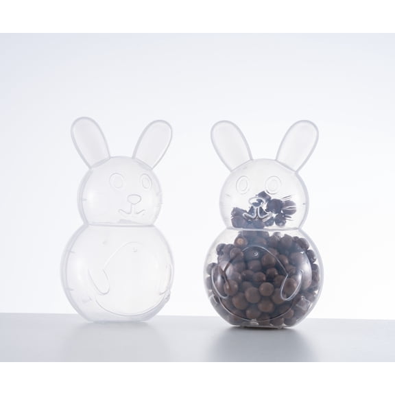 Plastic Bunny Container, Clear, 10.25", Easter by