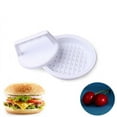 thumbnail image 1 of Plastic Burger Press Hamburger Meat Beef Grill Cooking Maker Kitchen Mold_wkMWL, 1 of 10